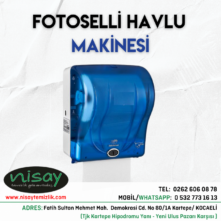 OTOMATİK SENSÖRLÜ HAVLU MAKİNASI