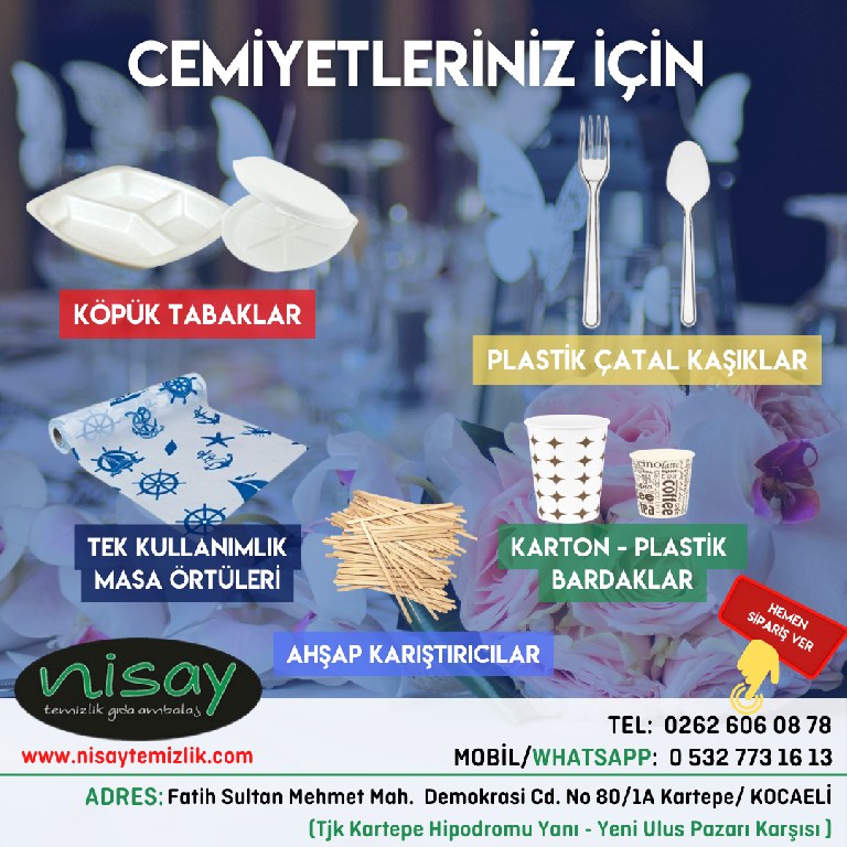 CEMİYETLERİNİZ İÇİN